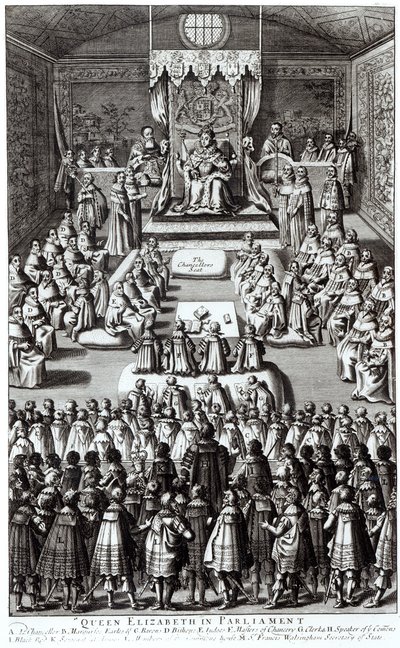 Queen Elizabeth I and Parliament by English School